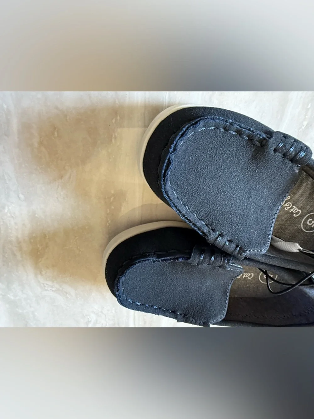 Cat & Jack little boys size 5 Suede Slip-On Loafers in Blue nwt